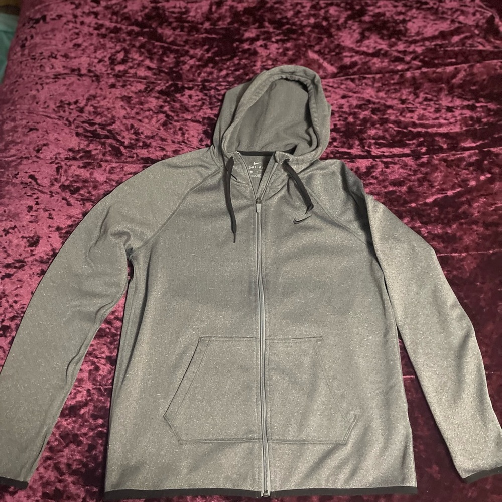 Nike Full Zip Hoodie Medium Gray